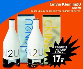 Aanbiedingen Calvin klein in2u - Calvin Klein - Geldig van 15/09/2015 tot 27/09/2015 bij Trekpleister