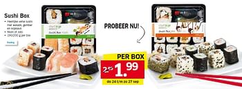 Aanbiedingen Sushi box - Huismerk - Lidl - Geldig van 21/09/2015 tot 27/09/2015 bij Lidl