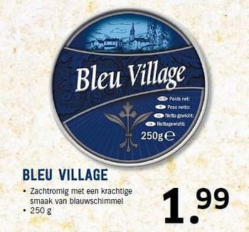 Aanbiedingen Zachtromig met een krachtige smaak van blauwschimmel - Bleu Village - Geldig van 21/09/2015 tot 27/09/2015 bij Lidl