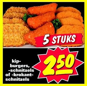 Aanbiedingen Kip burgers, schnitzels of krokantschnitzels - Huismerk - Nettorama - Geldig van 21/09/2015 tot 27/09/2015 bij Nettorama