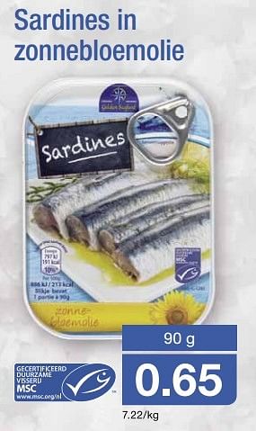 Aanbiedingen Sardines in zonnebloemolie - Huismerk - Aldi - Geldig van 23/09/2015 tot 29/09/2015 bij Aldi