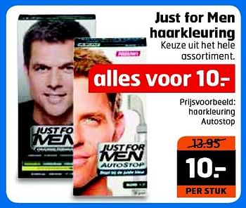 Aanbiedingen Haarkleuring autostop - Just for Men - Geldig van 22/09/2015 tot 27/09/2015 bij Trekpleister