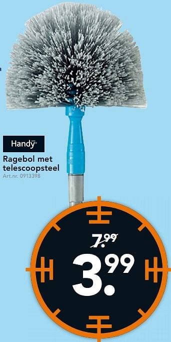 Aanbiedingen Ragebol met telescoopsteel - Handy - Geldig van 21/09/2015 tot 30/09/2015 bij Blokker