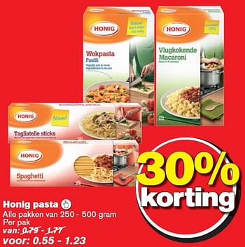 Aanbiedingen Honig pasta - Honig - Geldig van 23/09/2015 tot 29/09/2015 bij Hoogvliet