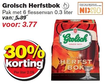 Aanbiedingen Grolsch herfstbok - Grolsch - Geldig van 23/09/2015 tot 29/09/2015 bij Hoogvliet
