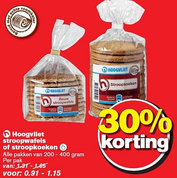 Aanbiedingen Hogvliet stroopwafels of stroopkoeken - Huismerk - Hoogvliet - Geldig van 23/09/2015 tot 29/09/2015 bij Hoogvliet