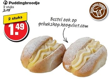 Aanbiedingen Puddingbroodje - Huismerk - Hoogvliet - Geldig van 23/09/2015 tot 29/09/2015 bij Hoogvliet