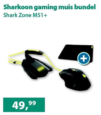 Aanbiedingen Sharkoon gaming muis bundel shark zone m51+ - Sharkoon - Geldig van 07/09/2015 tot 30/09/2015 bij Alternate