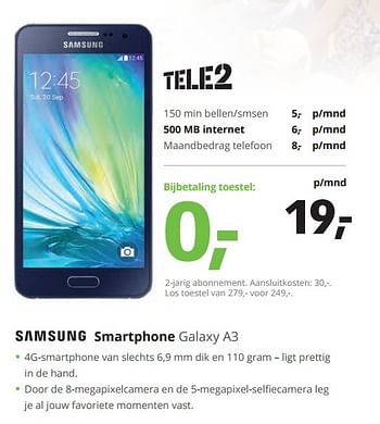 Aanbiedingen Samsung smartphone galaxy a3 - Samsung - Geldig van 18/09/2015 tot 04/10/2015 bij Dixons