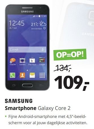 Aanbiedingen Samsung smartphone galaxy core 2 - Samsung - Geldig van 18/09/2015 tot 04/10/2015 bij Dixons