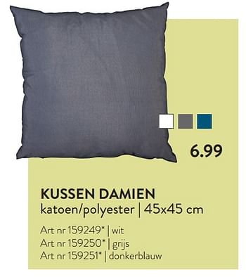 Aanbiedingen Kussen damien katoen-polyester - Huismerk - Xenos - Geldig van 19/09/2015 tot 02/10/2015 bij Xenos
