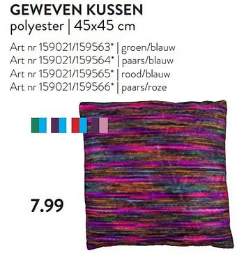 Aanbiedingen Geweven kussen polyester - Huismerk - Xenos - Geldig van 19/09/2015 tot 02/10/2015 bij Xenos