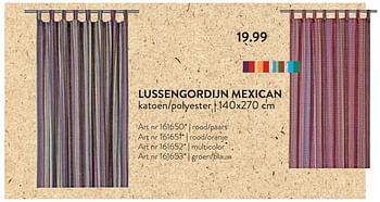 Aanbiedingen Lussengordijn mexican - Huismerk - Xenos - Geldig van 19/09/2015 tot 02/10/2015 bij Xenos