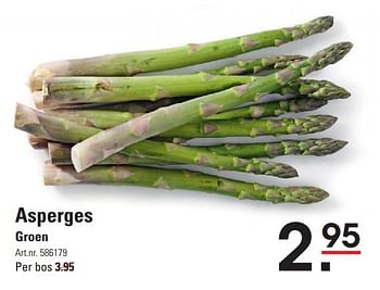 Aanbiedingen Asperges groen - Huismerk - Sligro - Geldig van 17/09/2015 tot 05/10/2015 bij Sligro