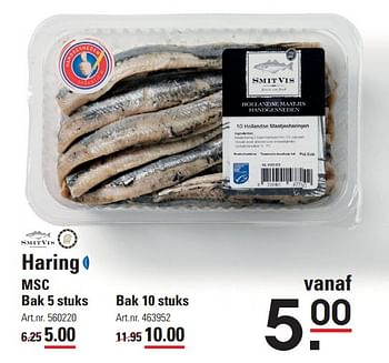 Aanbiedingen Haring msc - Smit Vis - Geldig van 17/09/2015 tot 05/10/2015 bij Sligro