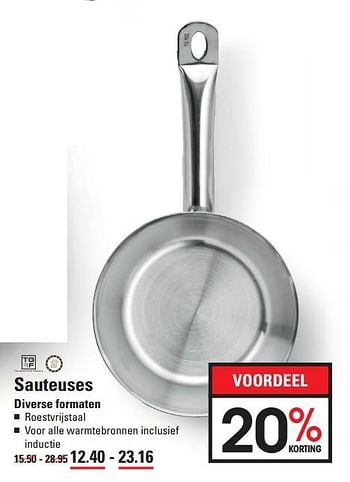 Aanbiedingen Sauteuses - TGRF - Geldig van 17/09/2015 tot 05/10/2015 bij Sligro