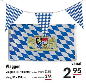 Aanbiedingen Vlaggen vlaglijn pe, 10 meter - Huismerk - Sligro - Geldig van 17/09/2015 tot 05/10/2015 bij Sligro