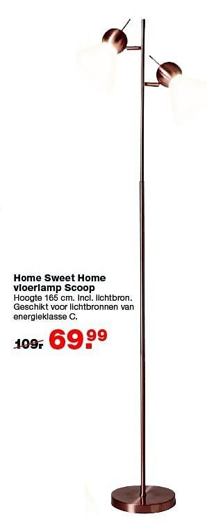 Aanbiedingen Home sweet home vloerlamp scoop - Home sweet home - Geldig van 21/09/2015 tot 04/10/2015 bij Praxis