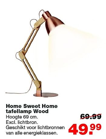 Aanbiedingen Home sweet home tafellamp wood - Home sweet home - Geldig van 21/09/2015 tot 04/10/2015 bij Praxis