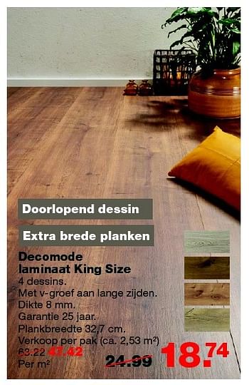 Aanbiedingen Decomode laminaat king size - DecoMode - Geldig van 21/09/2015 tot 04/10/2015 bij Praxis