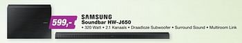 Aanbiedingen Samsung soundbar hw-j650 - Samsung - Geldig van 21/09/2015 tot 04/10/2015 bij ElectronicPartner
