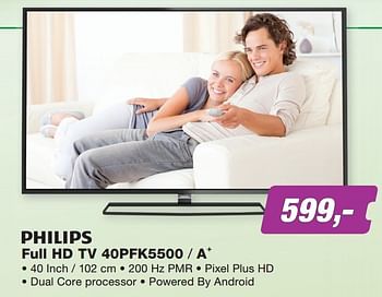 Aanbiedingen Philips full hd tv 40pfk5500 - a+ - Philips - Geldig van 21/09/2015 tot 04/10/2015 bij ElectronicPartner