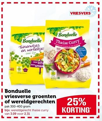 Aanbiedingen Bonduelle vriesverse groenten of wereldgerechten - Bonduelle - Geldig van 21/09/2015 tot 27/09/2015 bij Coop