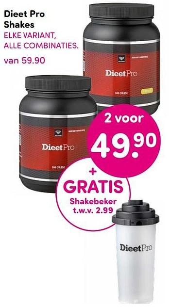 Aanbiedingen Dieet pro shakes - Huismerk - da - Geldig van 21/09/2015 tot 04/10/2015 bij da