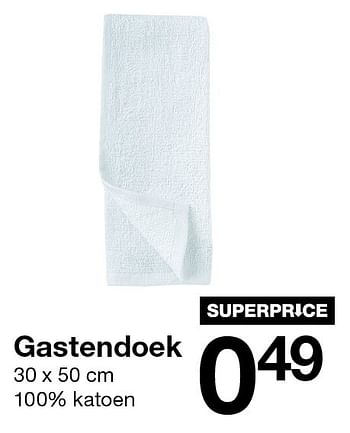 Aanbiedingen Gastendoek - Huismerk - Zeeman  - Geldig van 25/09/2015 tot 10/10/2015 bij Zeeman
