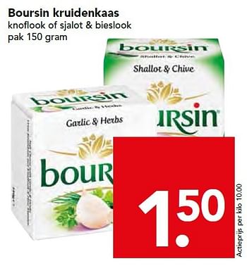 Aanbiedingen Boursin kruidenkaas - Boursin - Geldig van 27/09/2015 tot 03/10/2015 bij Deen Supermarkten