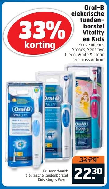 Aanbiedingen Elektrische tandenborstel kids stages power - Oral-B - Geldig van 29/09/2015 tot 04/10/2015 bij Trekpleister