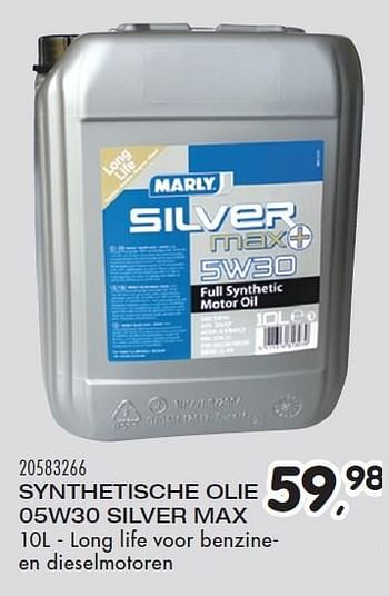 Aanbiedingen Synthetische olie 05w30 silver max - Marly - Geldig van 29/09/2015 tot 03/11/2015 bij Supra Bazar