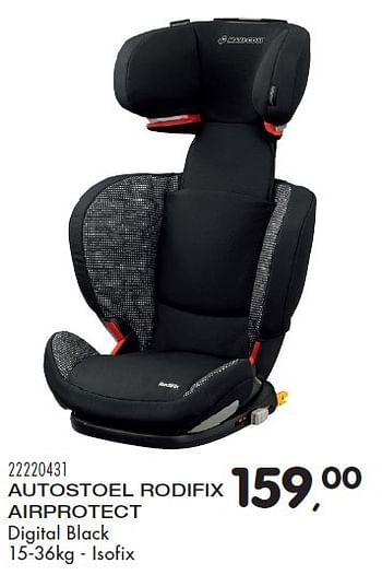 Aanbiedingen Autostoel rodifix airprotect digital black - Huismerk - Supra Bazar - Geldig van 29/09/2015 tot 03/11/2015 bij Supra Bazar