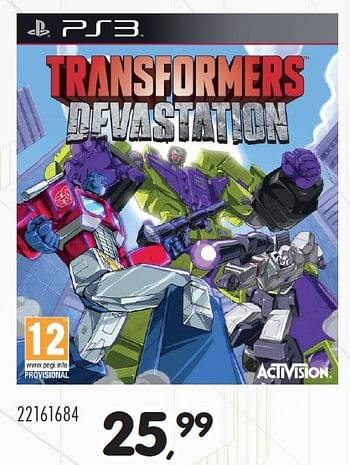 Aanbiedingen Transformers devastation - Activision - Geldig van 29/09/2015 tot 03/11/2015 bij Supra Bazar