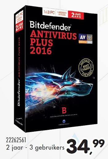 Aanbiedingen Antivirus plus 2016 - Bitdefender - Geldig van 29/09/2015 tot 03/11/2015 bij Supra Bazar
