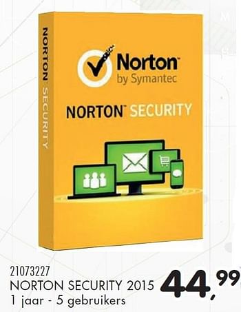 Aanbiedingen Norton security 2015 - Symantec - Geldig van 29/09/2015 tot 03/11/2015 bij Supra Bazar