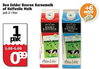 Aanbiedingen Den eelder boeren karnemelk of halfvolle melk - Den Eelder - Geldig van 28/09/2015 tot 04/10/2015 bij Poiesz