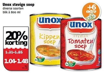 Aanbiedingen Unox stevige soep - Unox - Geldig van 28/09/2015 tot 04/10/2015 bij Poiesz