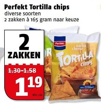 Aanbiedingen Perfekt tortilla chips - Perfekt - Geldig van 28/09/2015 tot 04/10/2015 bij Poiesz