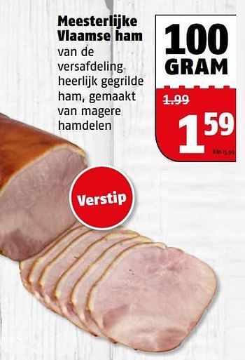 Aanbiedingen Meesterlijke vlaamse ham - Huismerk Poiesz - Geldig van 28/09/2015 tot 04/10/2015 bij Poiesz