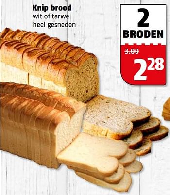 Aanbiedingen Knip brood wit of tarwe heel gesneden - Huismerk Poiesz - Geldig van 28/09/2015 tot 04/10/2015 bij Poiesz