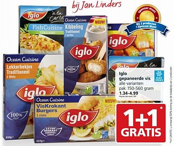 Aanbiedingen Iglo gepaneerde vis - Iglo - Geldig van 28/09/2015 tot 04/10/2015 bij Jan Linders