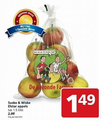 Aanbiedingen Suske + wiske elstar appels - Huismerk - Jan Linders - Geldig van 28/09/2015 tot 04/10/2015 bij Jan Linders