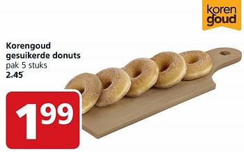 Aanbiedingen Korengoud gesuikerde donuts - Korengoud - Geldig van 28/09/2015 tot 04/10/2015 bij Jan Linders