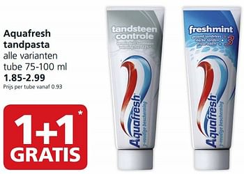 Aanbiedingen Aquafresh tandpasta - Aquafresh - Geldig van 28/09/2015 tot 04/10/2015 bij Jan Linders