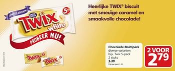 Aanbiedingen Chocolade multipack twix 5-pack - Mars Snacks - Geldig van 28/09/2015 tot 04/10/2015 bij Jan Linders