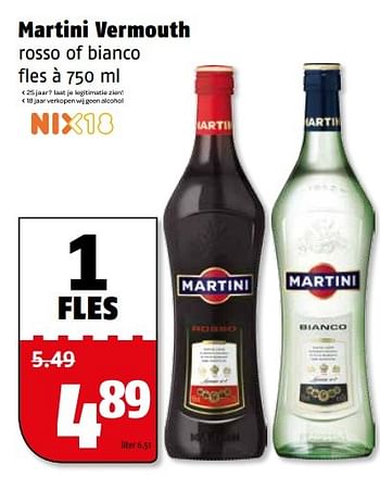 Aanbiedingen Martini vermouth rosso of bianco - Martini - Geldig van 28/09/2015 tot 04/10/2015 bij Poiesz
