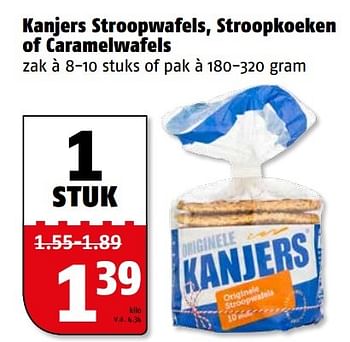 Aanbiedingen Kanjers stroopwafels, stroopkoeken of caramelwafels - Kanjers - Geldig van 28/09/2015 tot 04/10/2015 bij Poiesz