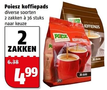 Aanbiedingen Poiesz koffiepads - Huismerk Poiesz - Geldig van 28/09/2015 tot 04/10/2015 bij Poiesz