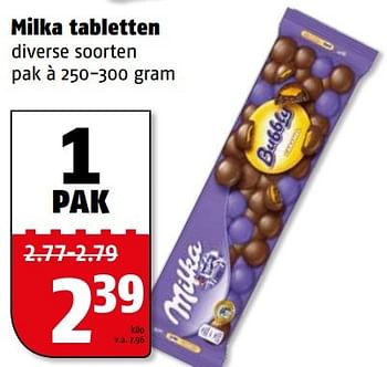 Aanbiedingen Milka tabletten - Milka - Geldig van 28/09/2015 tot 04/10/2015 bij Poiesz